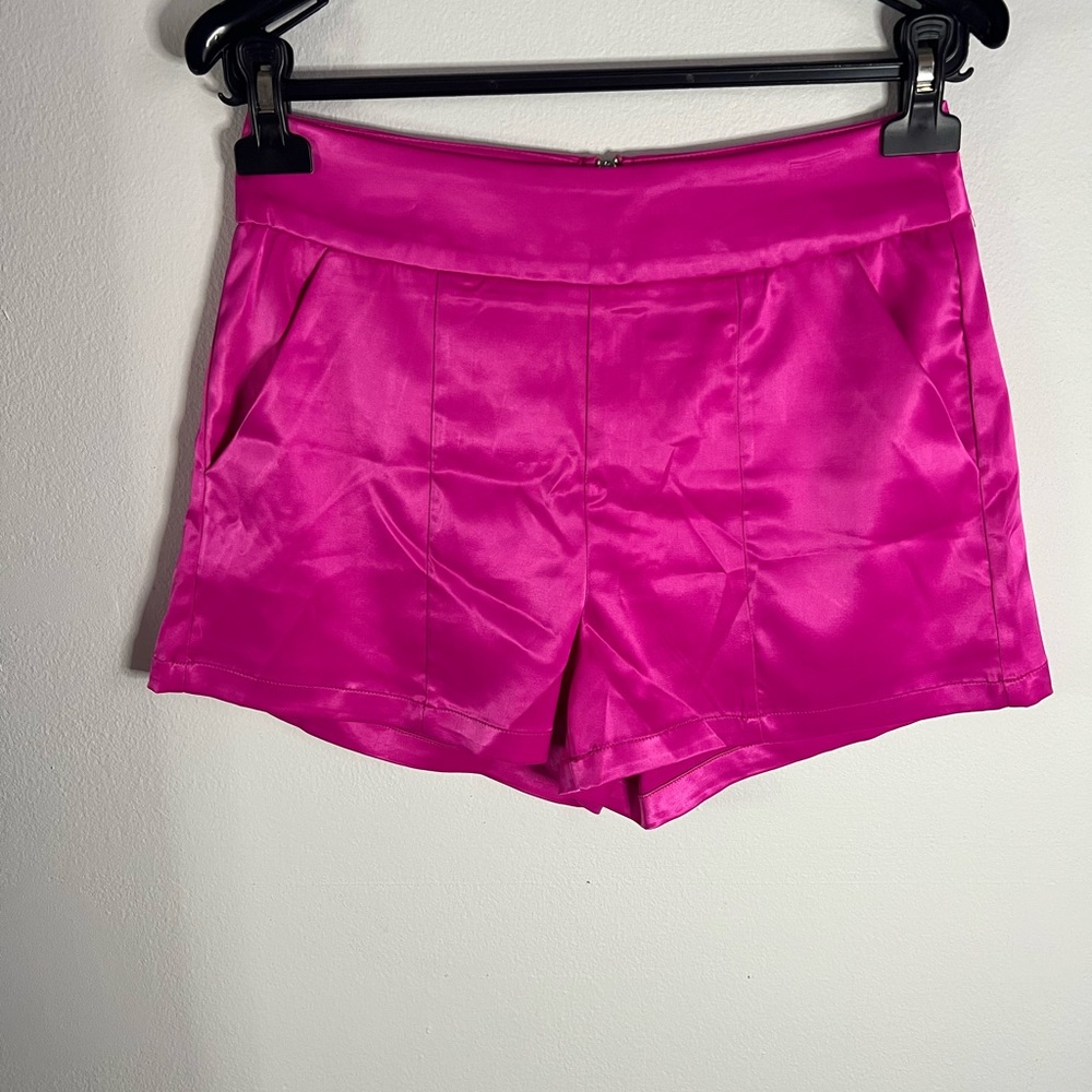 SHEIN Hot Pink High Waist Shorts
